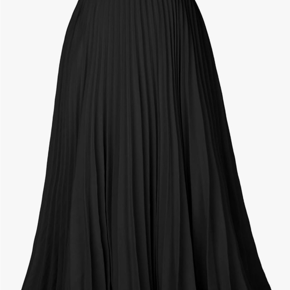 Elegant Black A-Line Maxi Skirt